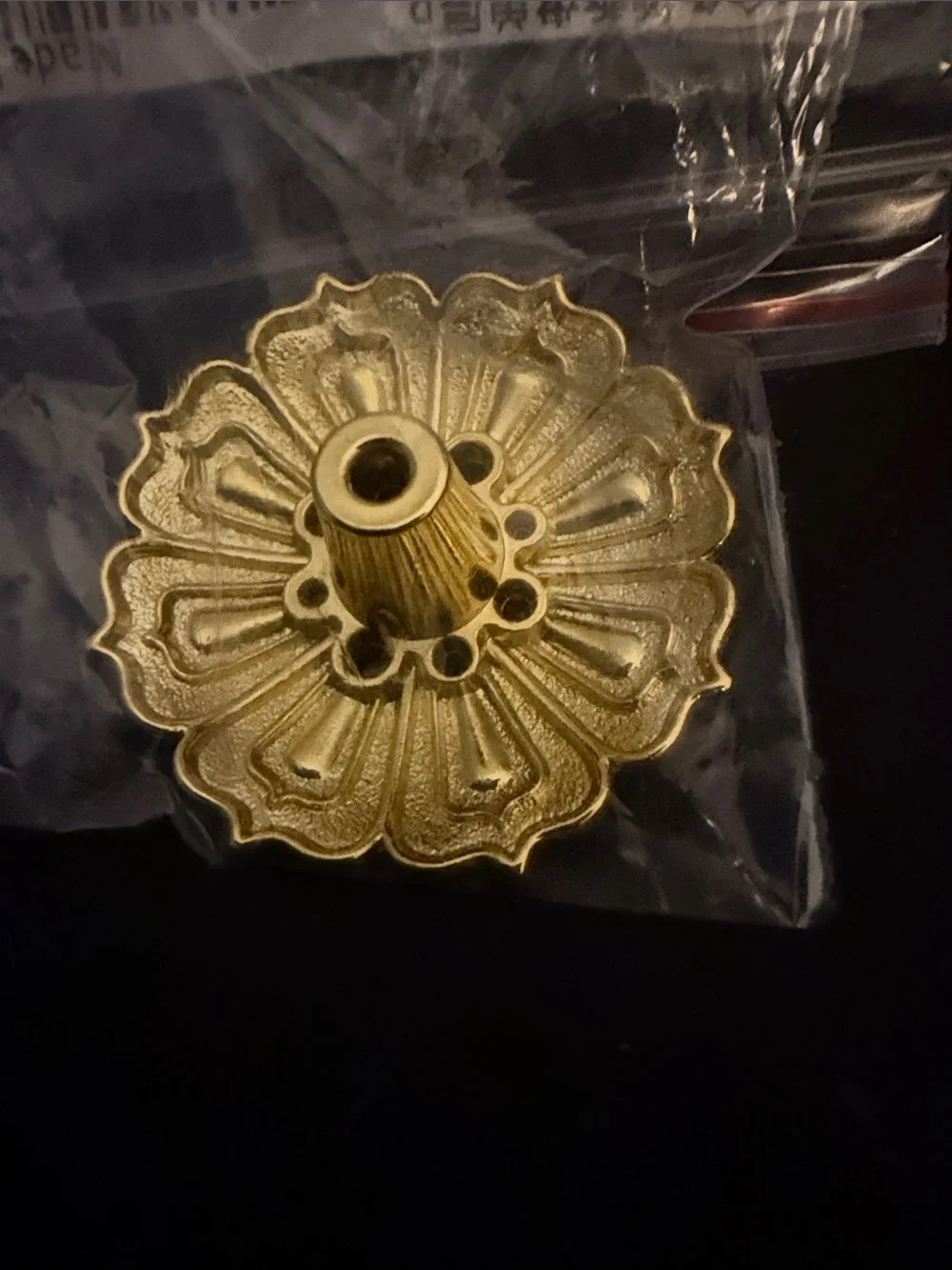 Mini Lotus Gold Incense Holder
